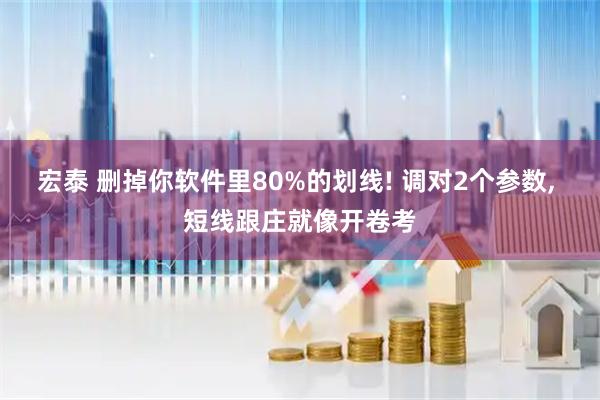 宏泰 删掉你软件里80%的划线! 调对2个参数, 短线跟庄就像开卷考